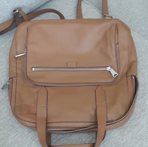 Fossil Riley English tan Leather Backpack - Picture 9 of 13